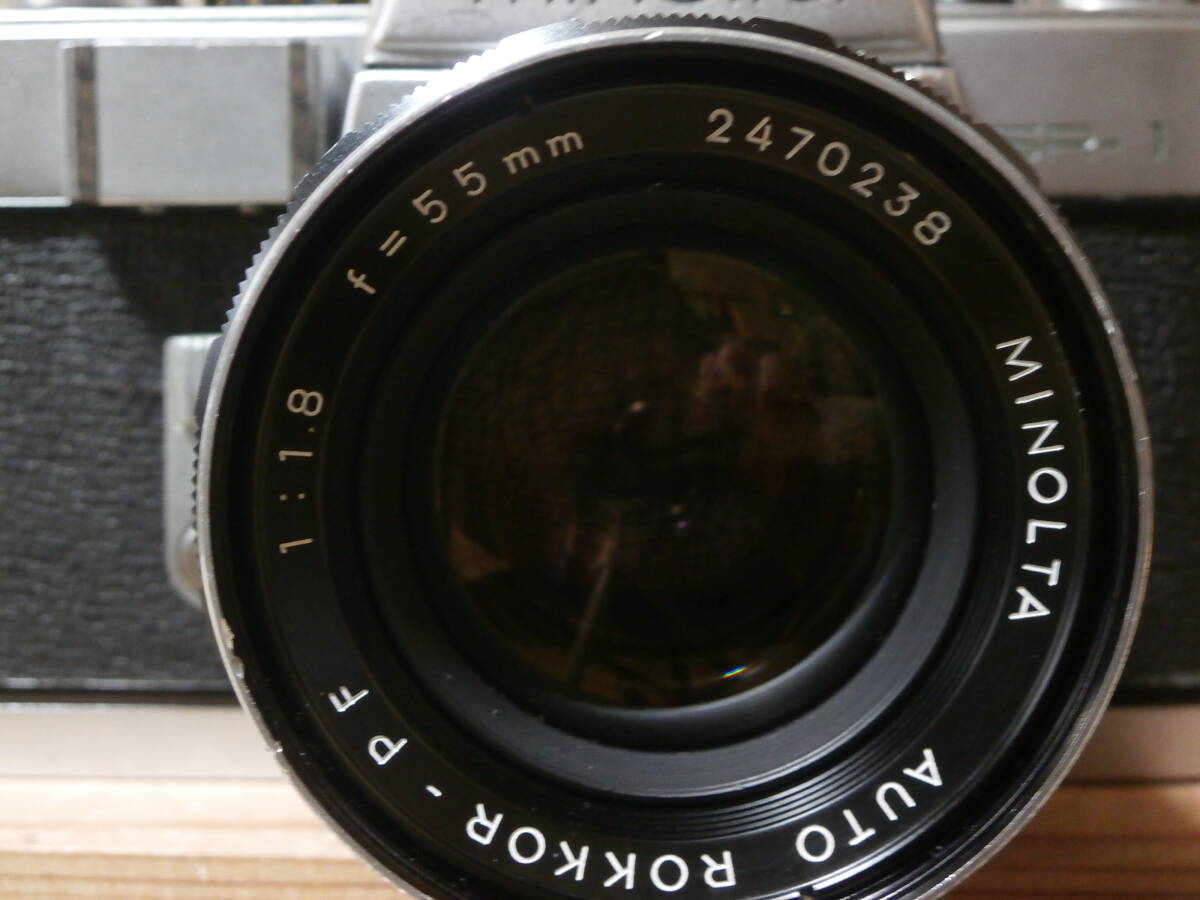 minolta(CHUYODA KOGAKU) SR-1 AUTO ROKKOR-PF 1:1.8 f=55mm レンズ付き　動作確認済み_画像9