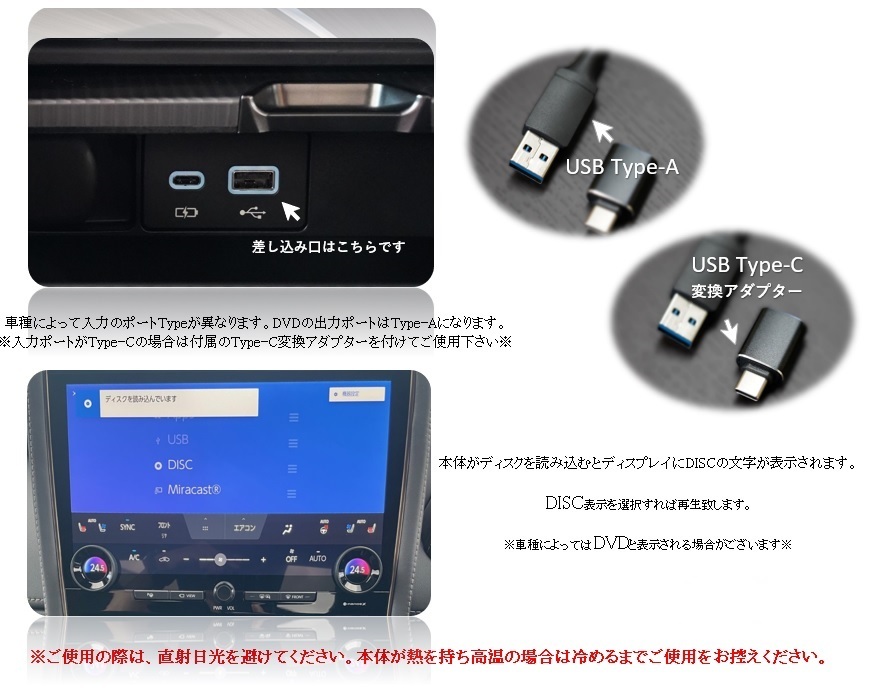 ヤリス ヤリスクロス DVD/CDプレイヤー 純正 ８インチ ディスプレイオーディオ用 コネクテッドPlus トヨタ R6.1～ TOYOTA YARIS 車載用_画像3