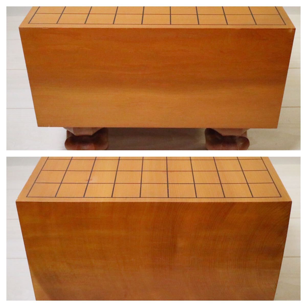 美品】 将棋盤 天然木 柾目 五寸三分 脚付 盤厚16 3cm|Yahoo 美品】 将棋盤 天然木 柾目 五寸三分 脚付 盤厚16 3cm|Yahoo