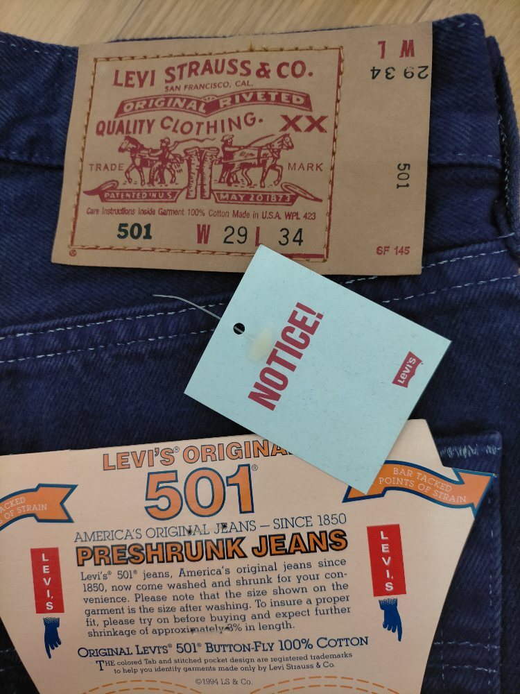  новый товар неиспользуемый товар 90s 98 год Vintage USA производства Levi\'s501-5951 Levi's 501 после окраска лиловый Denim брюки W29L34 *505 джинсы 
