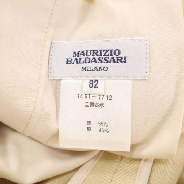 未使用★ MAURIZIO BALDASSARI マウリツィオ バルダサーリ 春夏 コットン&リネン スラックス パンツ Sz.82　メンズ ライカ　I4B00465_2#P_画像10