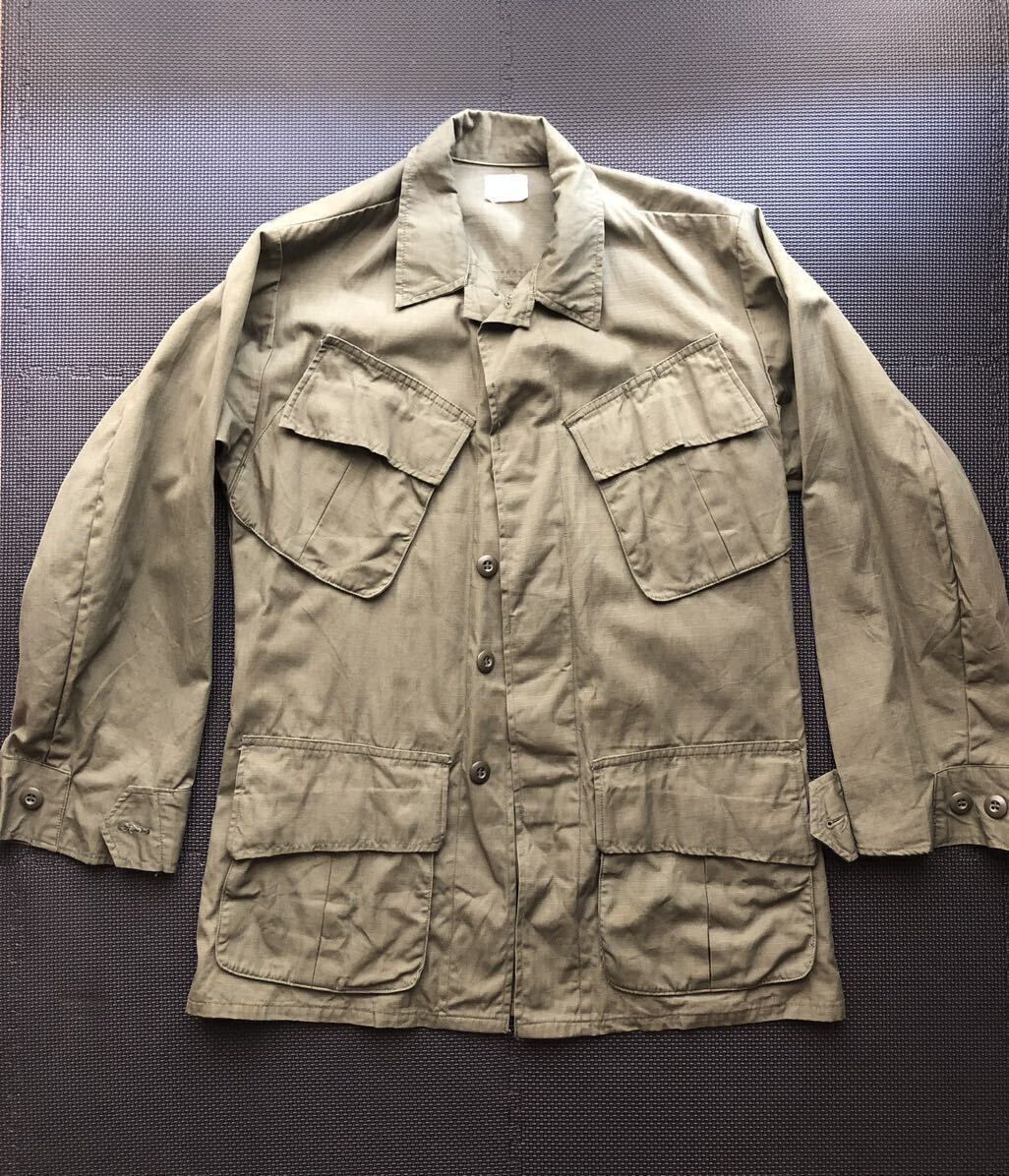 70s 【アメリカ軍 ジャングルファティーグ　ジャケット　5th xs short 】実物　ほぼデッドストック　us army_画像2