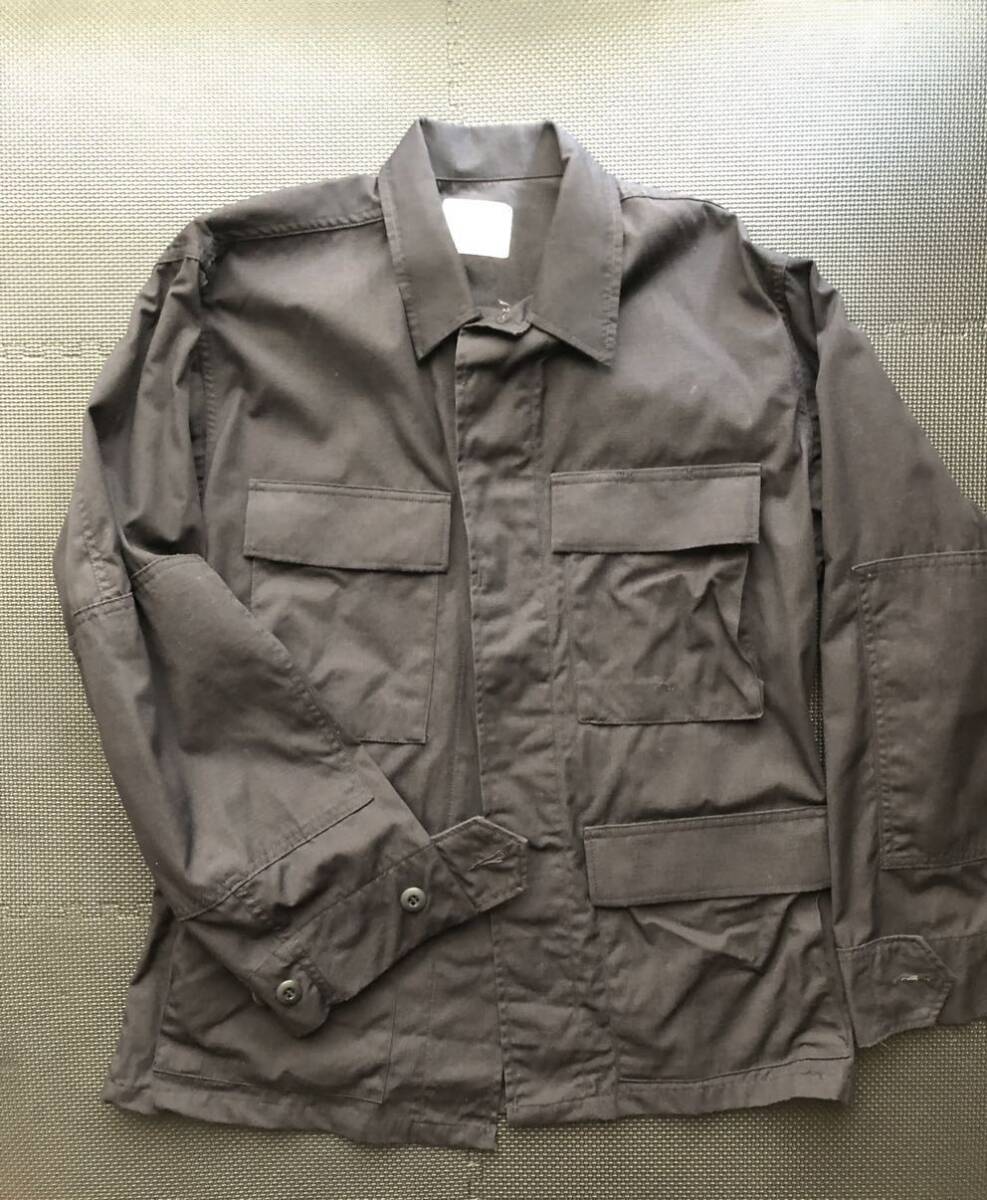 【アメリカ軍　black357 small-short ほぼデッドストック】US.Army BDU Jacket BDU ブラック357_画像2