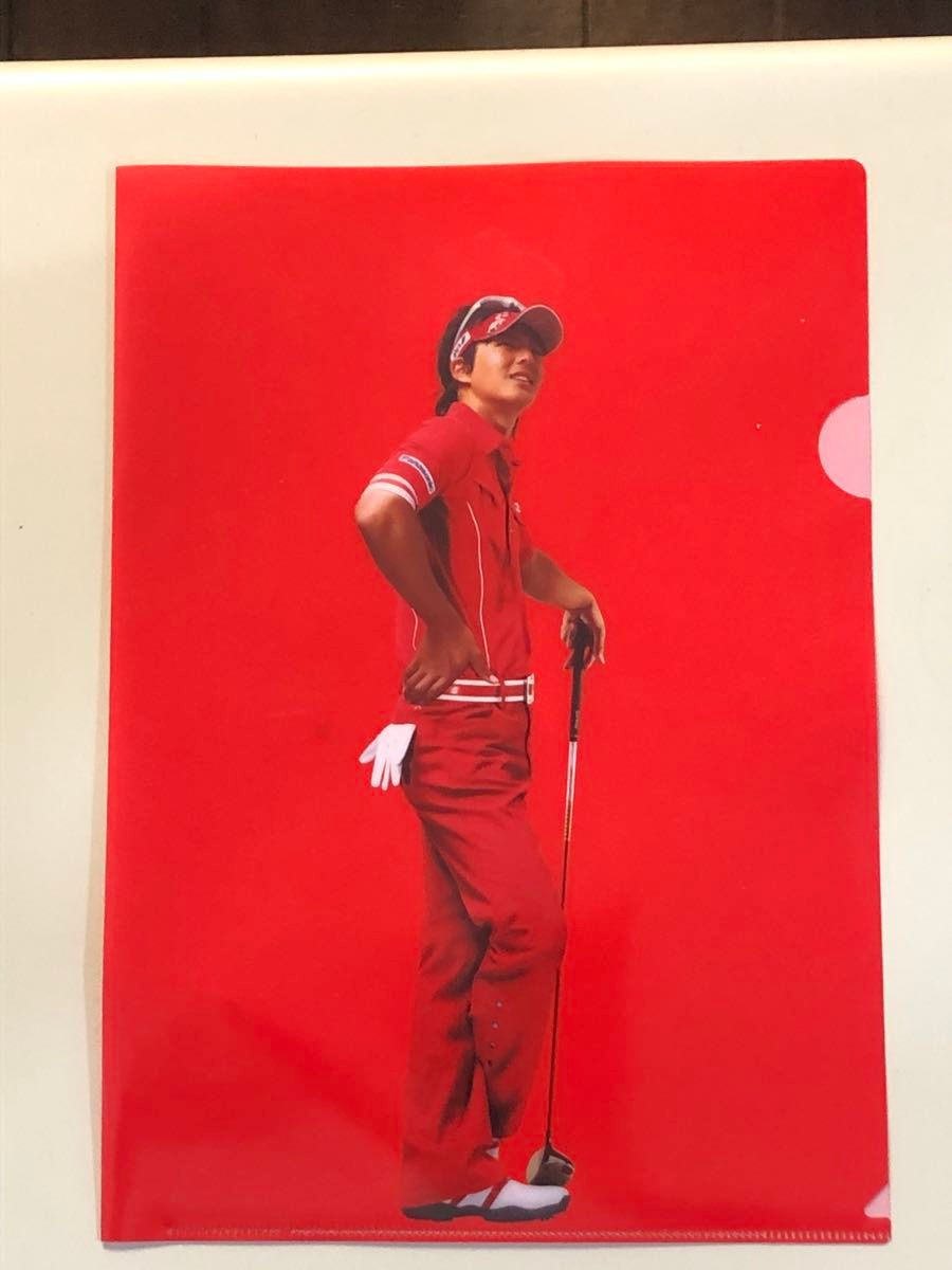 神戸ゴルフ倶楽部の絵はがきに石川遼クリアファイルをつけて