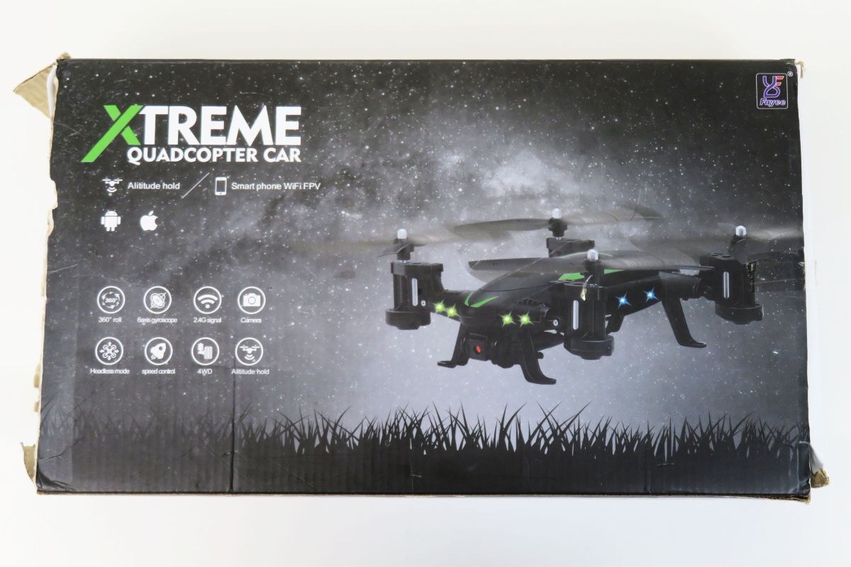 佐R8179◆ラジコン【『XTREME/エクストリーム QUADCOPTER CAR/クアッドコプター КDRONE/CAR FY602』※動作未確認】空陸両用 ドローンの画像3