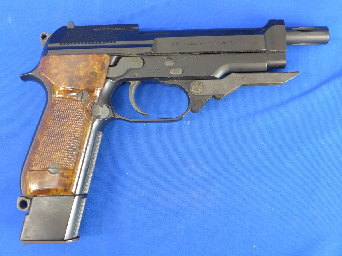 佐S7538●【ジャンク品/マガジンガス漏れ有】KSC M93R POLIZIA di STATO P.P.-MOD93RAFFICA Cal.9mm ガスブロ ガスガン_画像1