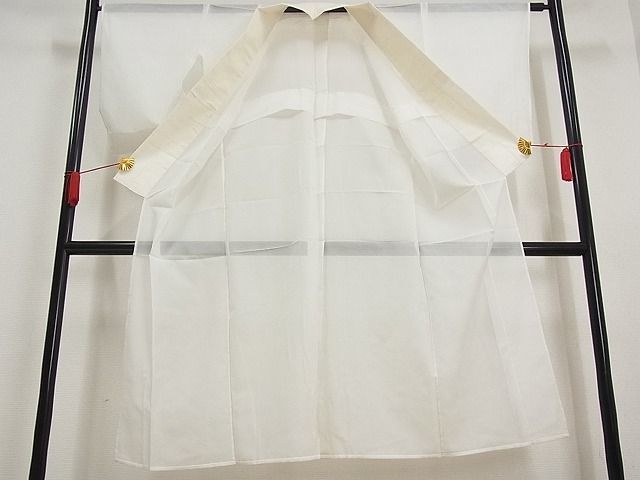平和屋川間店■夏物　長襦袢　絽　白色　広衿仕立て　洗える着物　A-ck3730_画像3