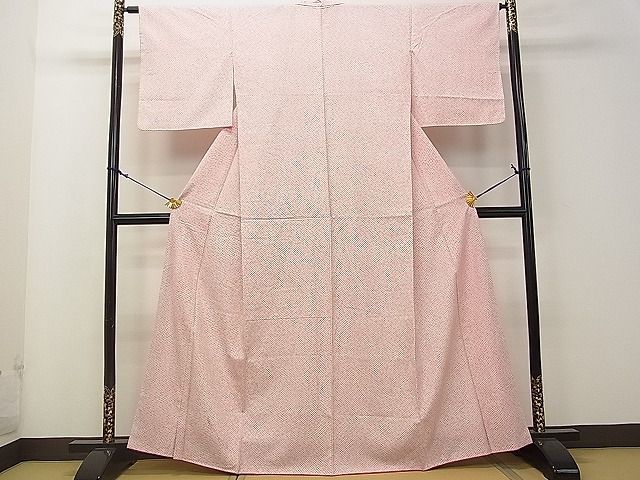 平和屋川間店■小紋　さんび謹製　鹿の子文様　洗える着物　cf4463_画像2
