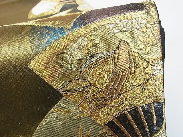 平和屋-こころ店■六通柄袋帯　夢千年　金糸　引箔　正絹　逸品　AAAC3552jd_画像3