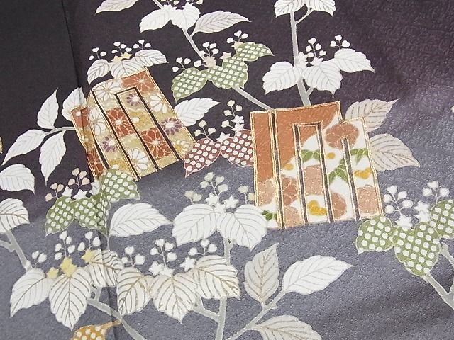 平和屋2■訪問着　駒刺繍　花源氏香　暈し染め　金彩　逸品　1ic1120_画像6