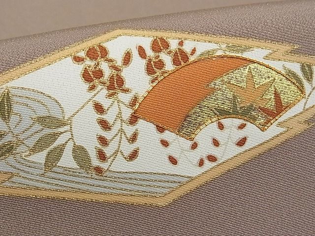 平和屋-こころ店■訪問着　駒刺繍　松皮菱花文　金彩　着丈157.5cm　裄丈64.5cm　正絹　逸品　1B-wt2188_画像5