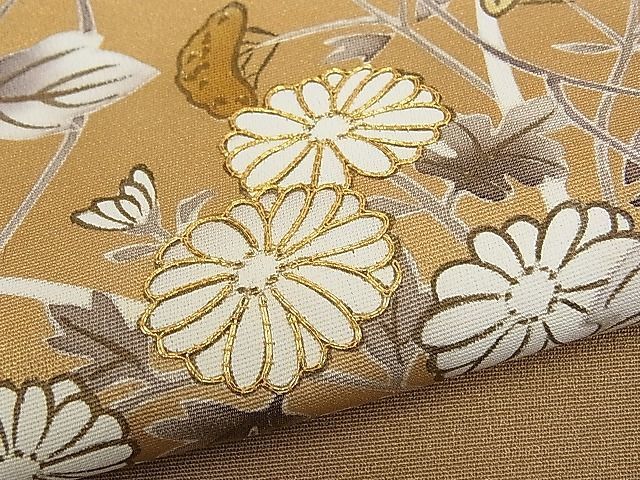 平和屋1■訪問着　駒刺繡　色紙重ね枝花文　金彩　逸品　1tx0476_画像6