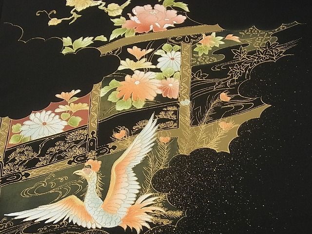 平和屋■羽織 まとめて 50点 鳳凰 人物 風景 更紗 花柄 駒刺繍 金彩 金銀糸 など 着用可能多数 未使用品あり すべて正絹 se1273_画像10