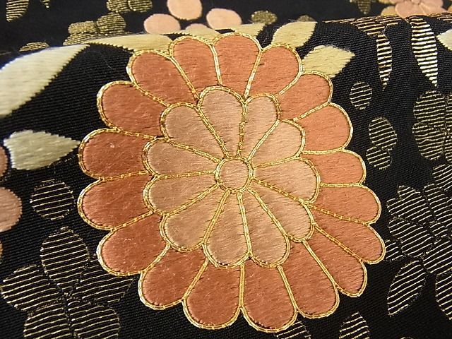 平和屋2■銀座きしや 黒留袖 駒刺繍 総刺繍 鳳凰花菱文 金糸 逸品 1ps4559の画像8