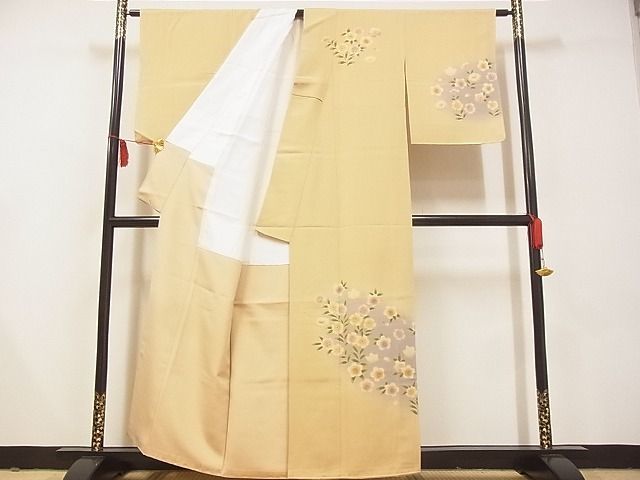 平和屋-こころ店■こむさでもーど・COMME CA DU MODE　訪問着　草花文　暈し染め　着丈159cm　裄丈63.5cm　正絹　逸品　A-ta9149_画像2