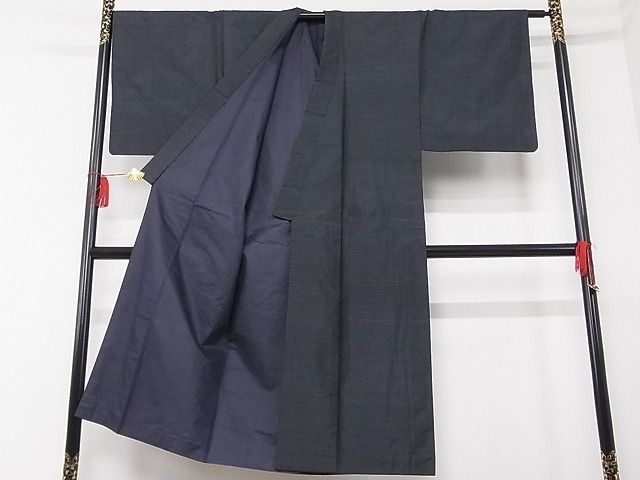 平和屋川間店■男性　本場大島紬　アンサンブル　亀甲絣　正絹　逸品　A-dp2813_画像3