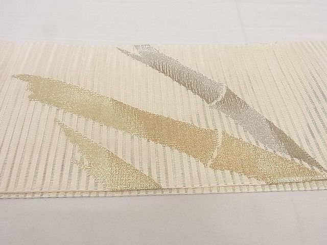  flat peace shop river interval shop # summer thing tsuke obi ... bamboo gold silver thread silk excellent article A-ms1379