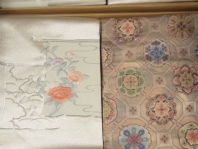 平和屋■名古屋帯 まとめて100点 花柄 宝相華 螺鈿 駒刺繍 金銀彩 金銀糸 など 着用可能多数 未使用品あり 全て正絹 se1285_画像2