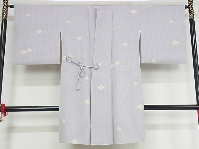 平和屋-こころ店■極上　道中着　ロング丈　花菱文　金彩　正絹　逸品　4kk0208