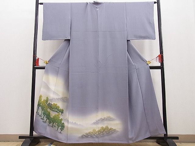 平和屋野田店■豪華色留袖　遠山樹林文　暈し染め　逸品　n-yc6071_画像1