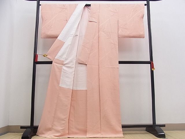 平和屋野田店■上質な色無地　柳地紋　曙地紋　逸品　n-pm0116_画像3