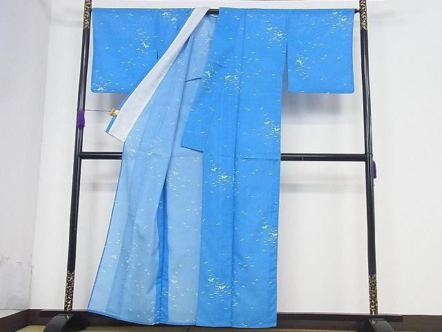 平和屋川間店■夏物　小紋　絽　舞蝶文　洗える着物　yyy3001_画像3