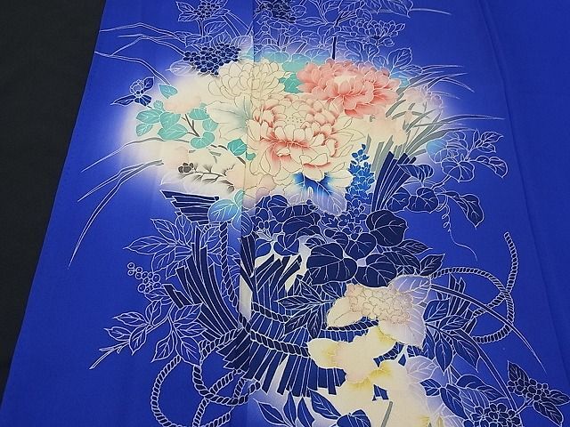 平和屋川間店■訪問着　吉祥草花文　暈し染め　金彩　逸品　n-fw2528_画像4