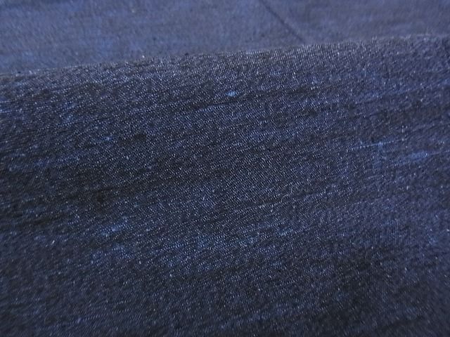 平和屋-こころ店■男性　結城紬　アンサンブル　杢　紺色　正絹　逸品　AAAC5492Bnp_画像5