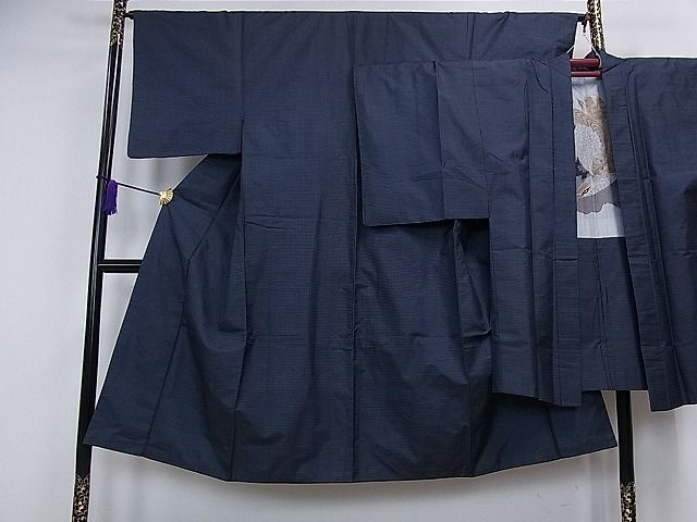 平和屋川間店■男性　本場大島紬　アンサンブル　100亀甲　総絣　逸品　ze3072_画像2