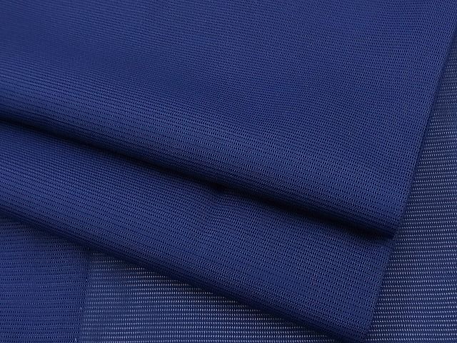 平和屋川間店■夏物　色無地　絽　青藍色　洗える着物　n-hj3676_画像1
