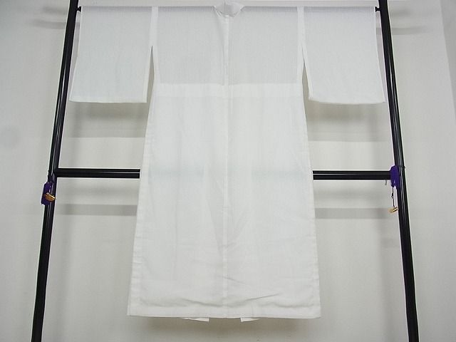 平和屋川間店■夏物　長襦袢　縞　白色　まるやま扱い　B-wt8440_画像2