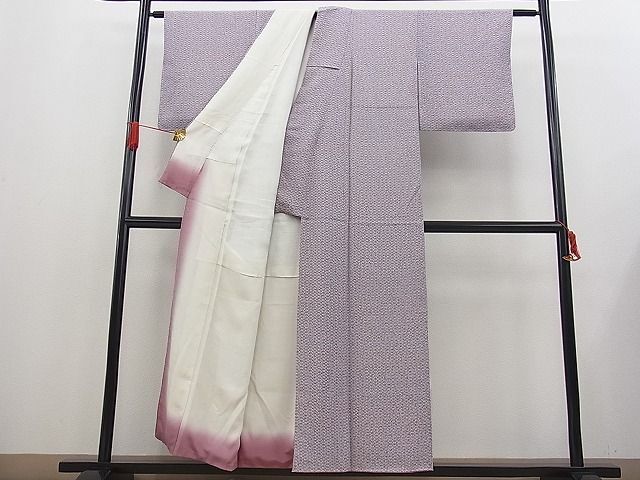 平和屋川間店■上質な小紋　七宝繋ぎ　逸品　n-fw3284_画像3