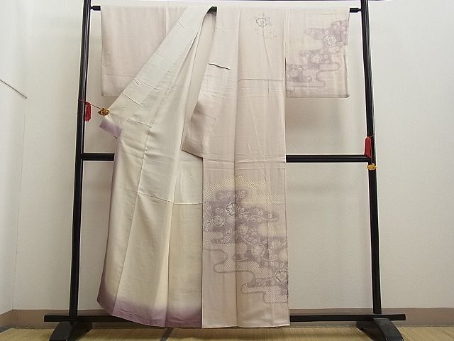 平和屋川間店■訪問着　辻が花　　手描き　絞り　逸品　n-ar4002_画像3