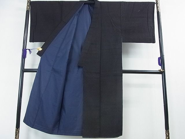 平和屋川間店■男性　紬　絣文様　逸品　sa4298_画像3