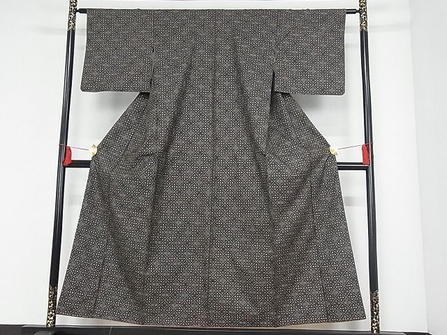 平和屋-こころ店■希少　本場大島紬　龍郷絣　正絹　逸品　AAAC0594Acs_画像2