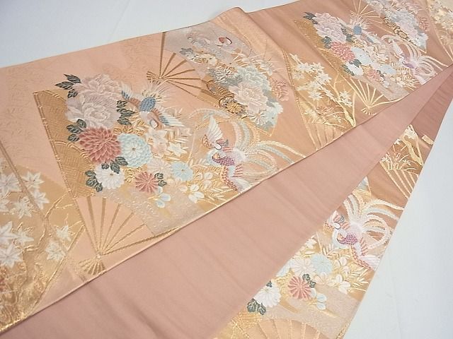 平和屋川間店■六通柄袋帯　麗花鳥扁紋　本金二重箔　逸品　tw3918_画像8