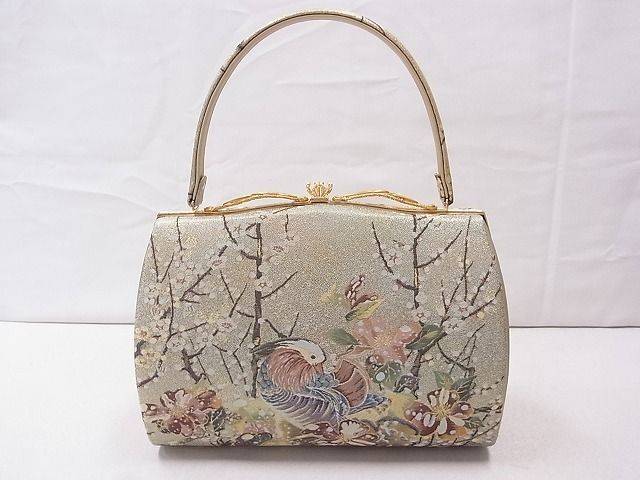  flat peace shop 2# west .... kimono small articles bag * zori set leather made goods . branch flower writing gold thread excellent article DAAB6004zzz