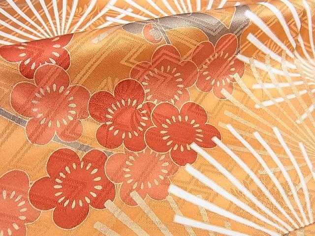 平和屋2■豪華振袖　駒刺繍　花籬松竹梅　暈し染め　金彩　逸品　DAAA9080ox_画像8