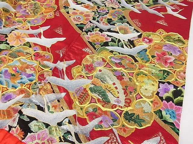  flat peace shop 1* finest quality long-sleeved kimono colorful wedding kimono total ... district limit embroidery piece embroidery . good embroidery Japanese clothes wedding wedding bride excellent article 3s20449