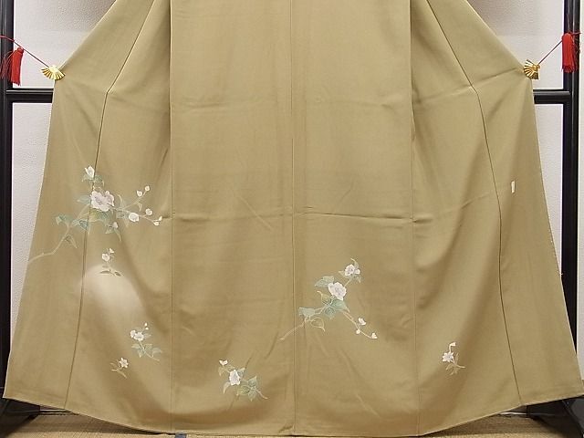 平和屋野田店■訪問着　友禅　作家物　枝花文　逸品　n-yc6309_画像3