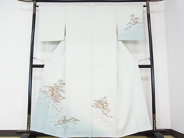 平和屋2■訪問着　総刺繍　雲取り誰が袖花文　暈し染め　やまと誂製　逸品　DAAB7467ps_画像2