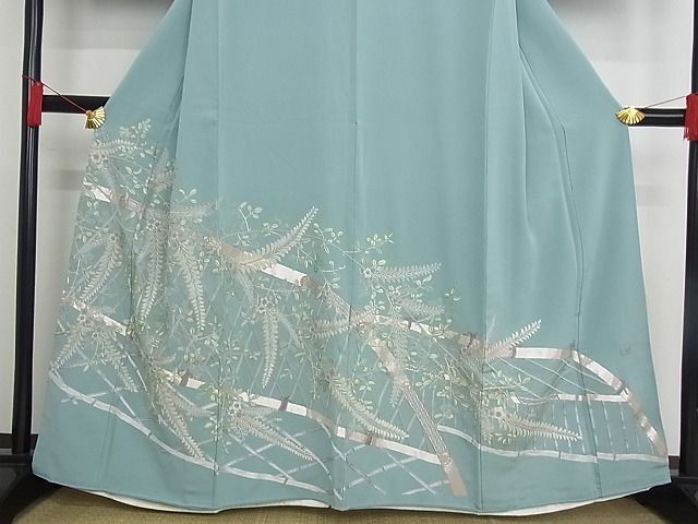 平和屋-こころ店■豪華色留袖　作家物　総刺繍　籬草花文　正絹　逸品　AAAC5347Bnp_画像3