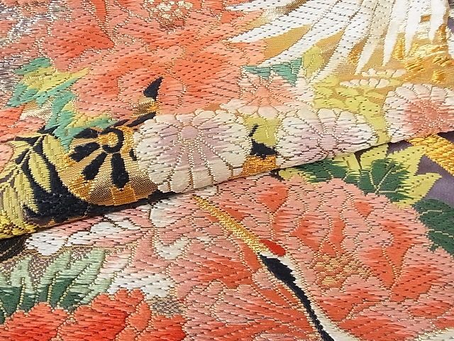  flat peace shop - here . shop # finest quality colorful wedding kimono Tang woven plum pine ... crane flower writing gold silver thread gold through . ground dress length 194.5cm sleeve length 65.5cm silk excellent article AAAB8266A-br