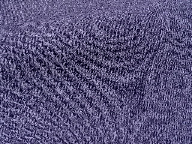 平和屋1■上質な色無地　単衣　紋意匠　江戸紫色　逸品　CAAA2073yc_画像1