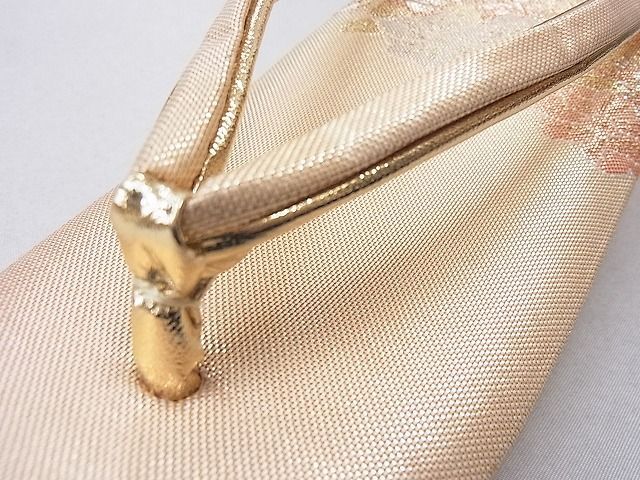  flat peace shop 2# kimono small articles zori 2 point . flower . writing gold silver thread excellent article DAAB6322zzz