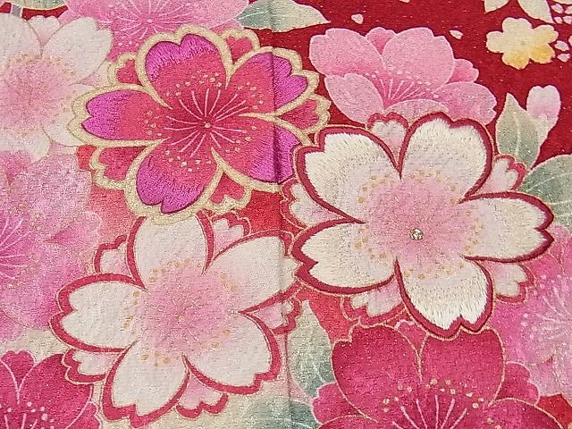  flat peace shop 1# gorgeous long-sleeved kimono rhinestone .. flower writing .. dyeing gold through . ground excellent article CAAA2037yc