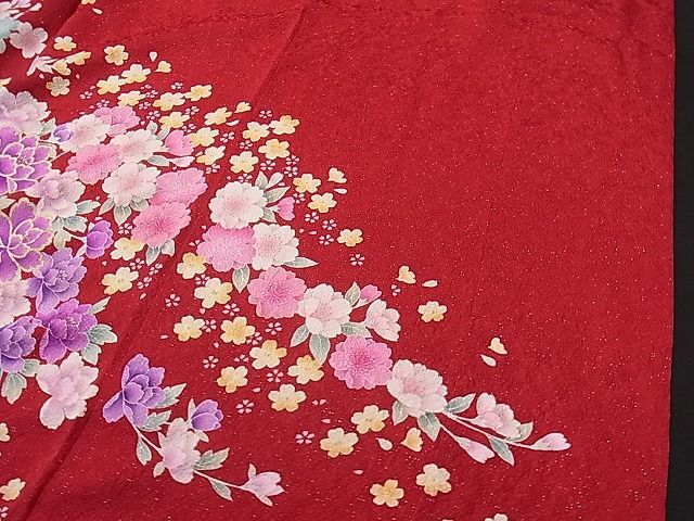  flat peace shop 1# gorgeous long-sleeved kimono rhinestone .. flower writing .. dyeing gold through . ground excellent article CAAA2037yc