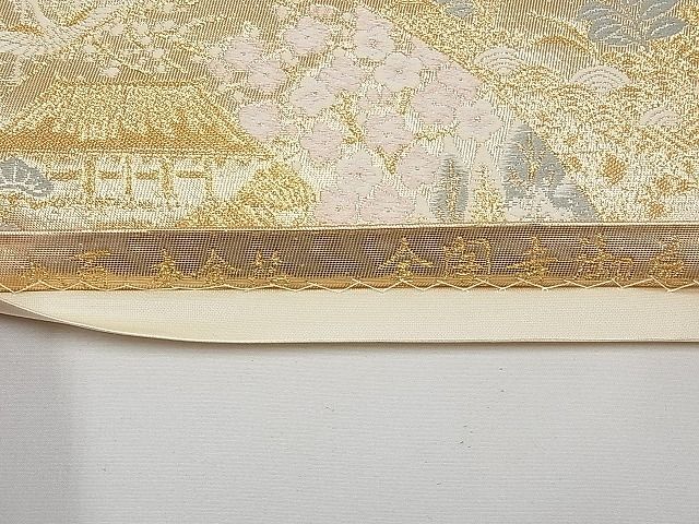 平和屋1■六通柄袋帯　唐織　金閣寺御苑　九百本金箔　逸品　CAAA6873tx_画像6