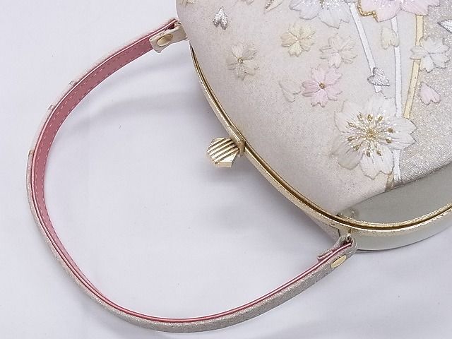 平和屋1■和装小物　和装バックまとめて2点セット　刺繍　舞桜　金糸　逸品　CAAA2330ev_画像8