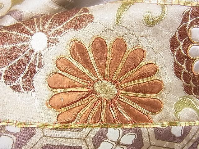  flat peace shop Noda shop # gorgeous color tomesode piece embroidery .... flower writing gold paint excellent article n-yc5758